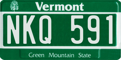 VT license plate NKQ591