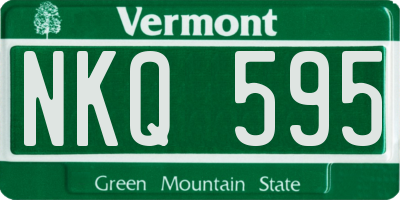 VT license plate NKQ595