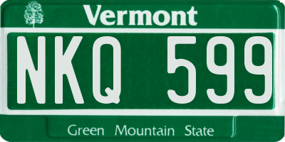 VT license plate NKQ599