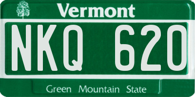 VT license plate NKQ620