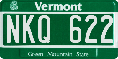 VT license plate NKQ622