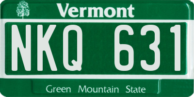 VT license plate NKQ631