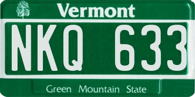 VT license plate NKQ633