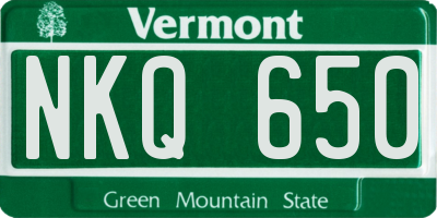 VT license plate NKQ650