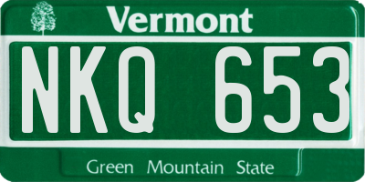 VT license plate NKQ653