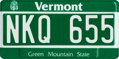 VT license plate NKQ655