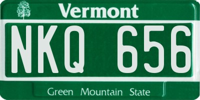 VT license plate NKQ656