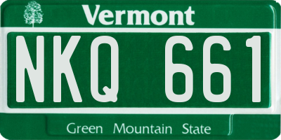 VT license plate NKQ661