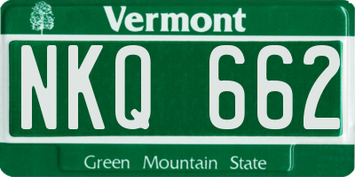 VT license plate NKQ662