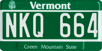 VT license plate NKQ664