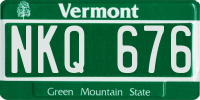 VT license plate NKQ676