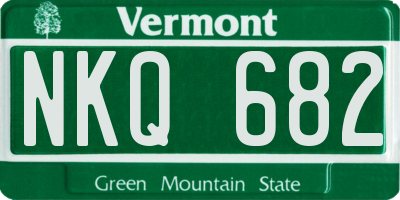 VT license plate NKQ682