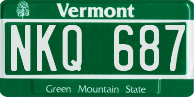 VT license plate NKQ687