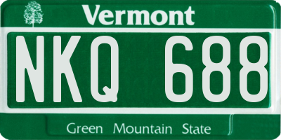 VT license plate NKQ688
