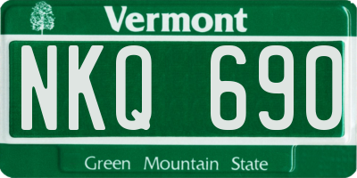 VT license plate NKQ690