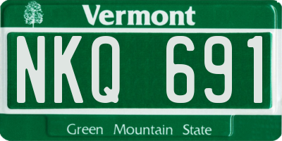 VT license plate NKQ691