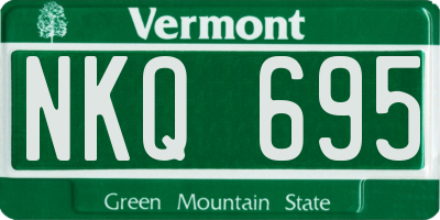 VT license plate NKQ695