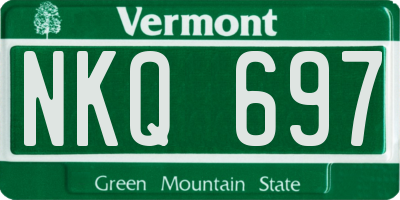 VT license plate NKQ697