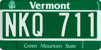 VT license plate NKQ711
