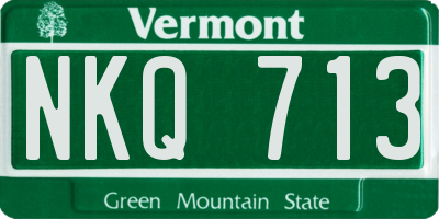 VT license plate NKQ713