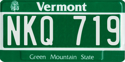 VT license plate NKQ719