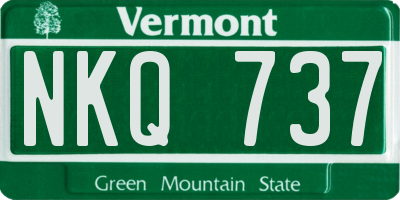 VT license plate NKQ737