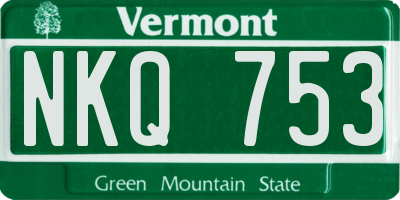 VT license plate NKQ753