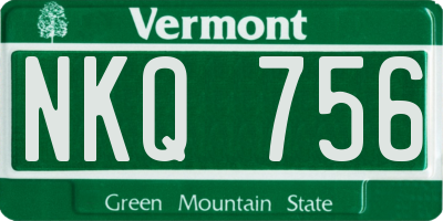 VT license plate NKQ756