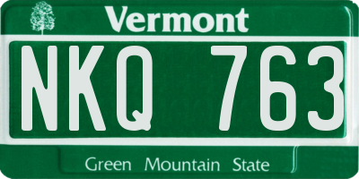 VT license plate NKQ763