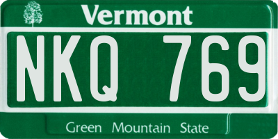 VT license plate NKQ769