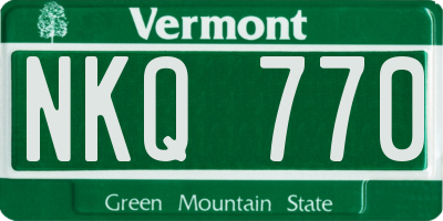 VT license plate NKQ770