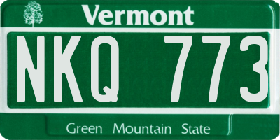 VT license plate NKQ773