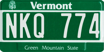 VT license plate NKQ774