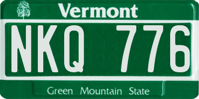 VT license plate NKQ776