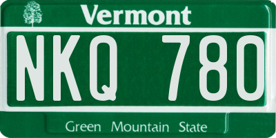 VT license plate NKQ780