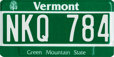 VT license plate NKQ784