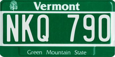 VT license plate NKQ790