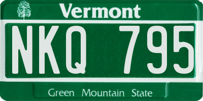 VT license plate NKQ795