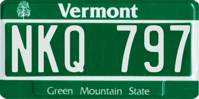 VT license plate NKQ797