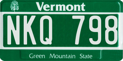 VT license plate NKQ798