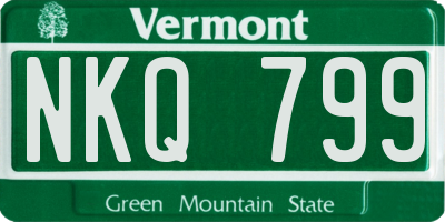 VT license plate NKQ799