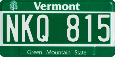VT license plate NKQ815