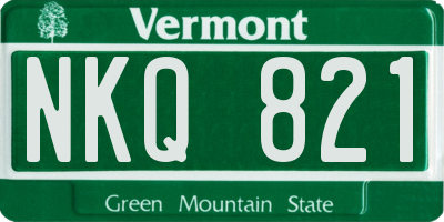 VT license plate NKQ821
