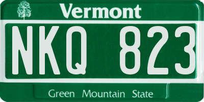 VT license plate NKQ823