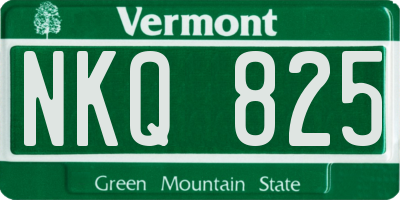 VT license plate NKQ825