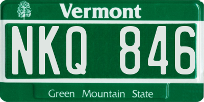 VT license plate NKQ846