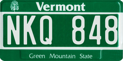 VT license plate NKQ848
