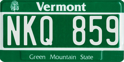 VT license plate NKQ859