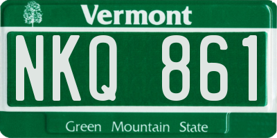 VT license plate NKQ861