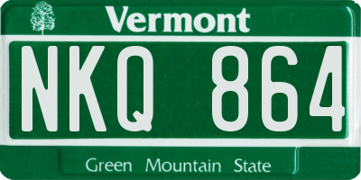 VT license plate NKQ864